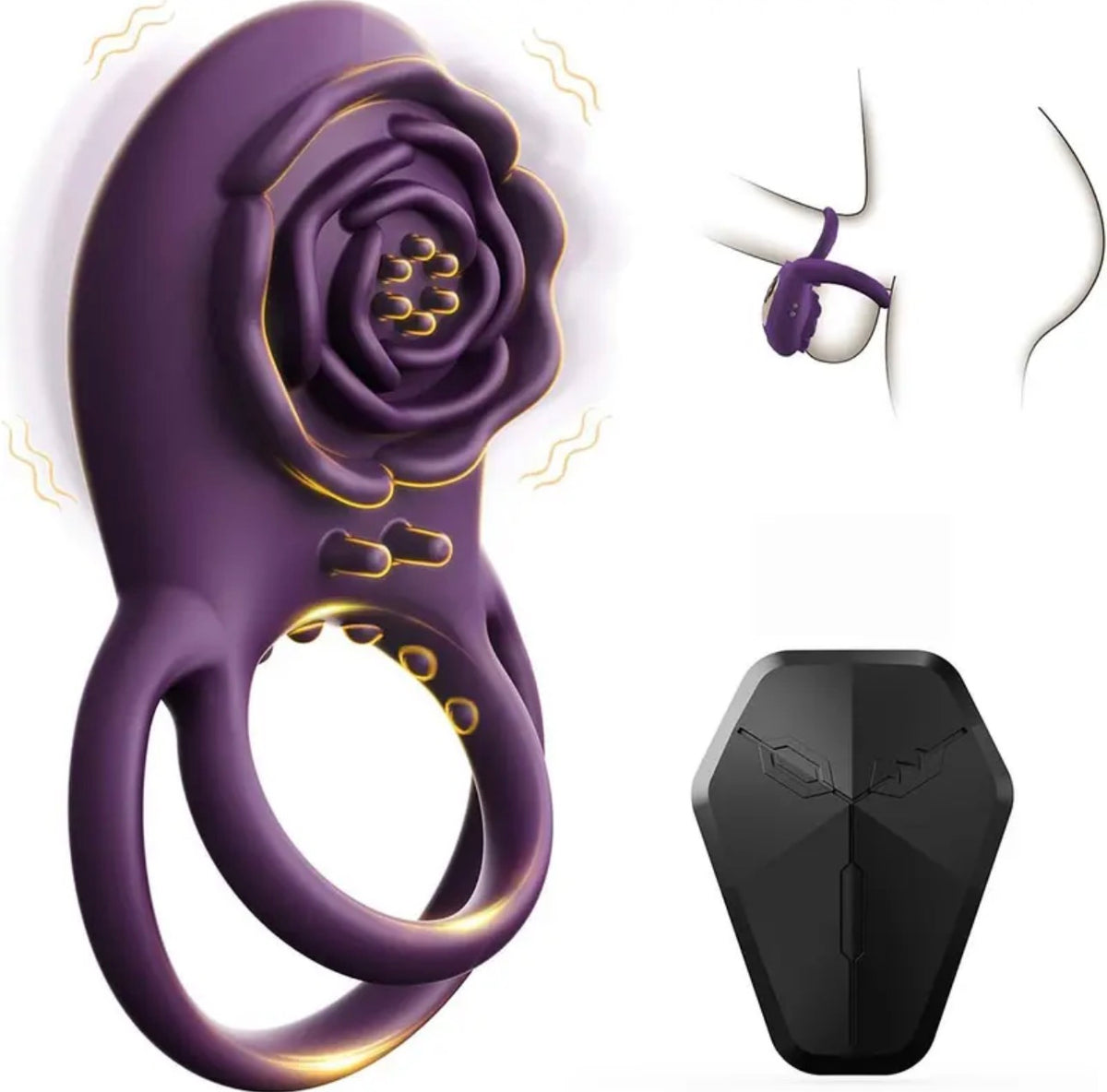Anillo rosa con control
