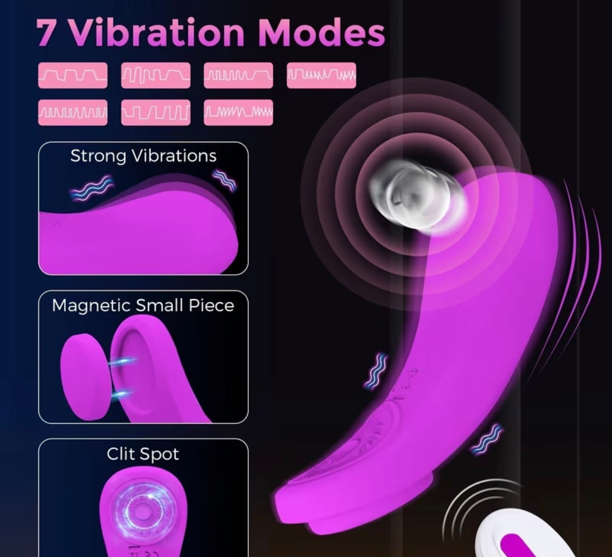 Vibrador con control para panty