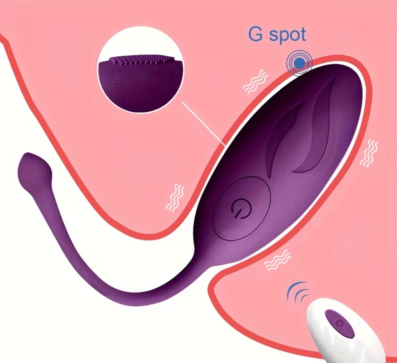 Vibrador vaginal con control